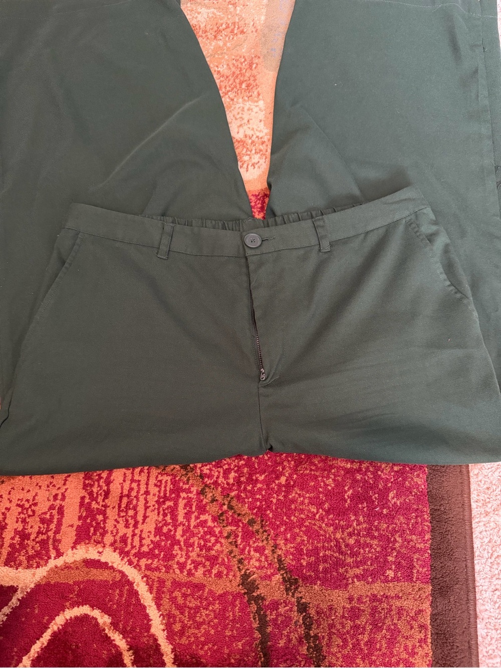 Ava & Viv Dark Green Wide-Leg Pants